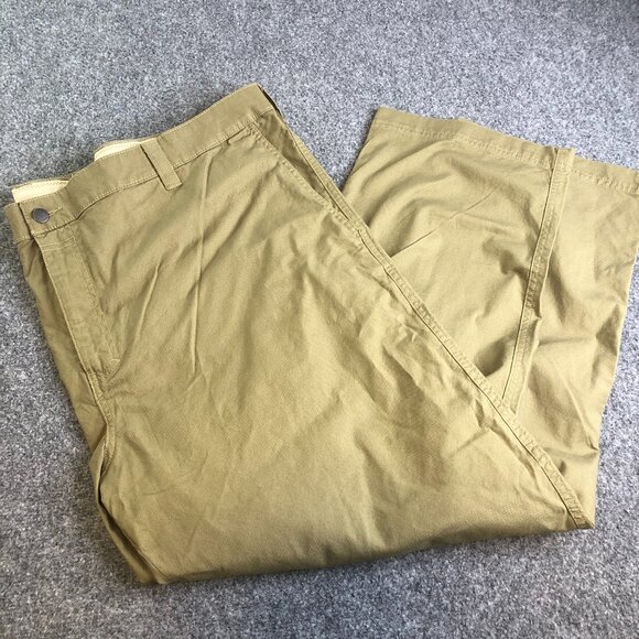 Columbia Flex Roc Pants Mens 50x30 Brown Straight Leg Big Workwear Cotton Stretc - Picture 1 of 12